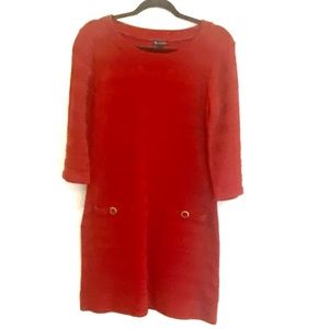 New Directions Red Sweater Dress